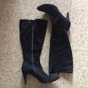 Covington calf high heel boots